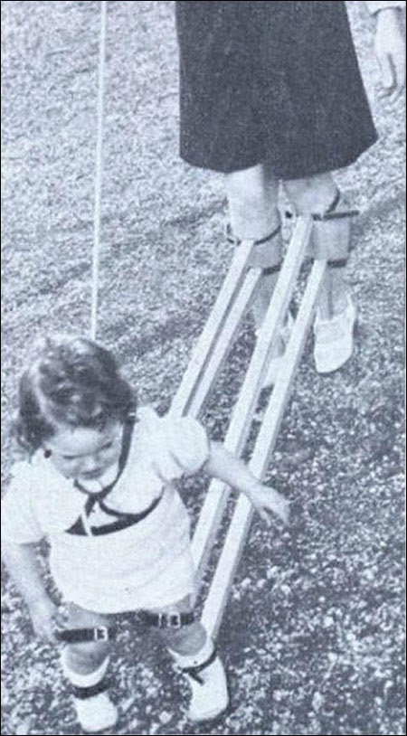 Įrenginys turintis padėti išmokyti vaikus vaiksčioti (1939)